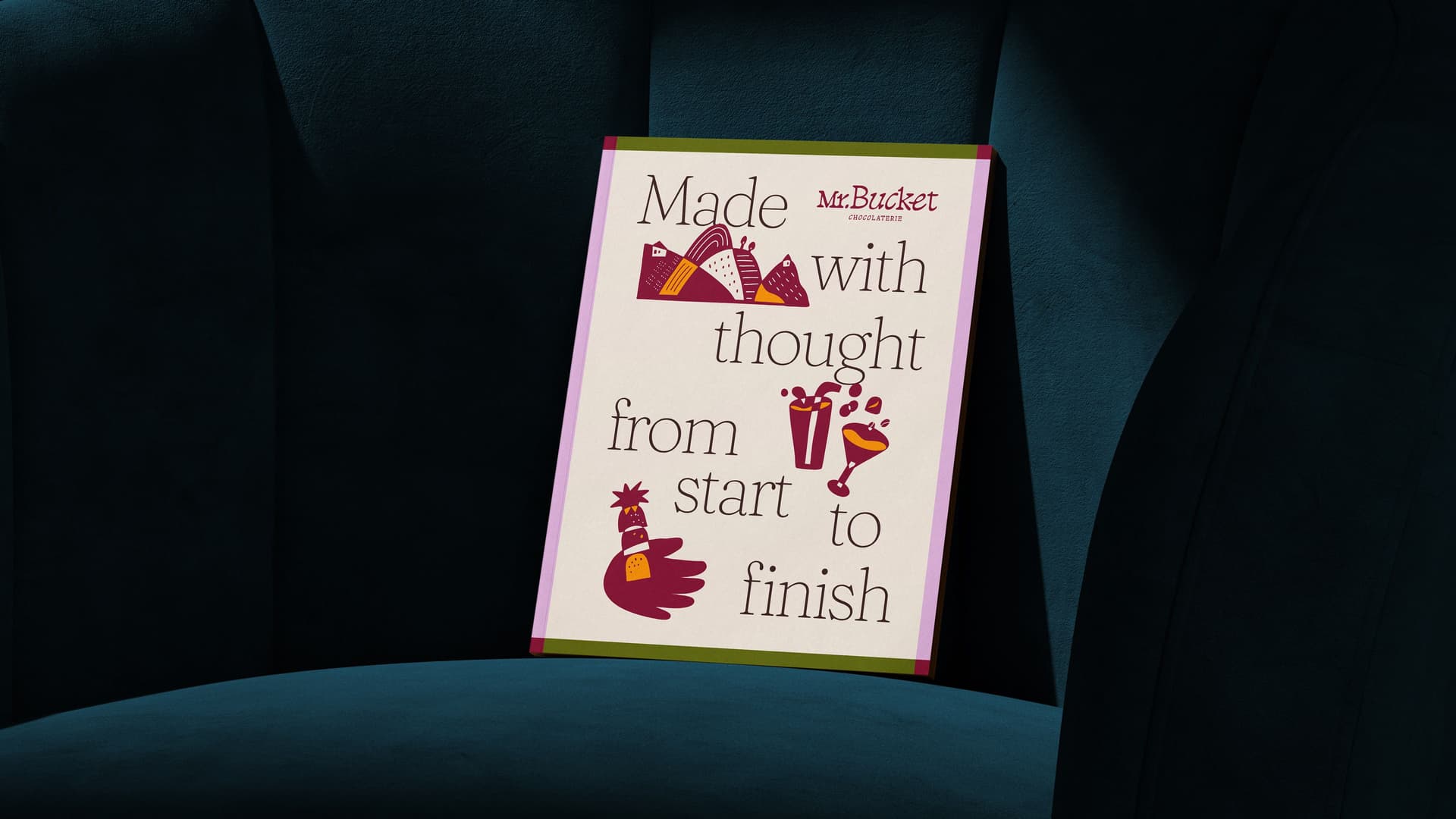 Mr Bucket Chocolaterie Brand Refresh Messaging 'Poster'