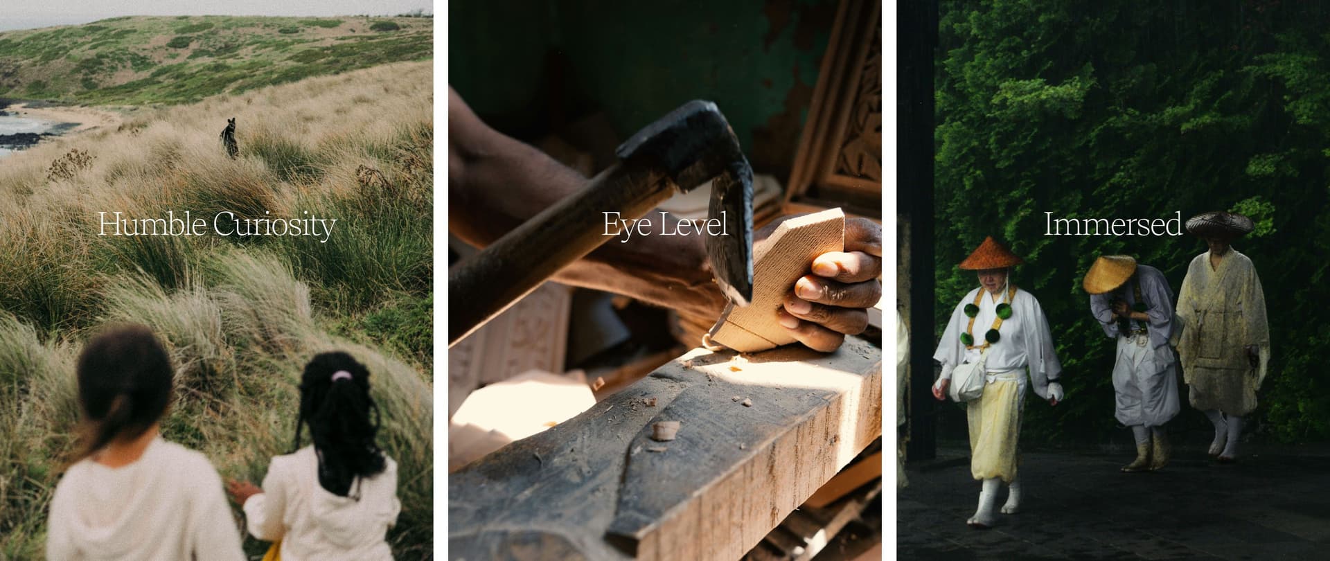 Photography examples outlining Capella’s key guiding principles for imagery