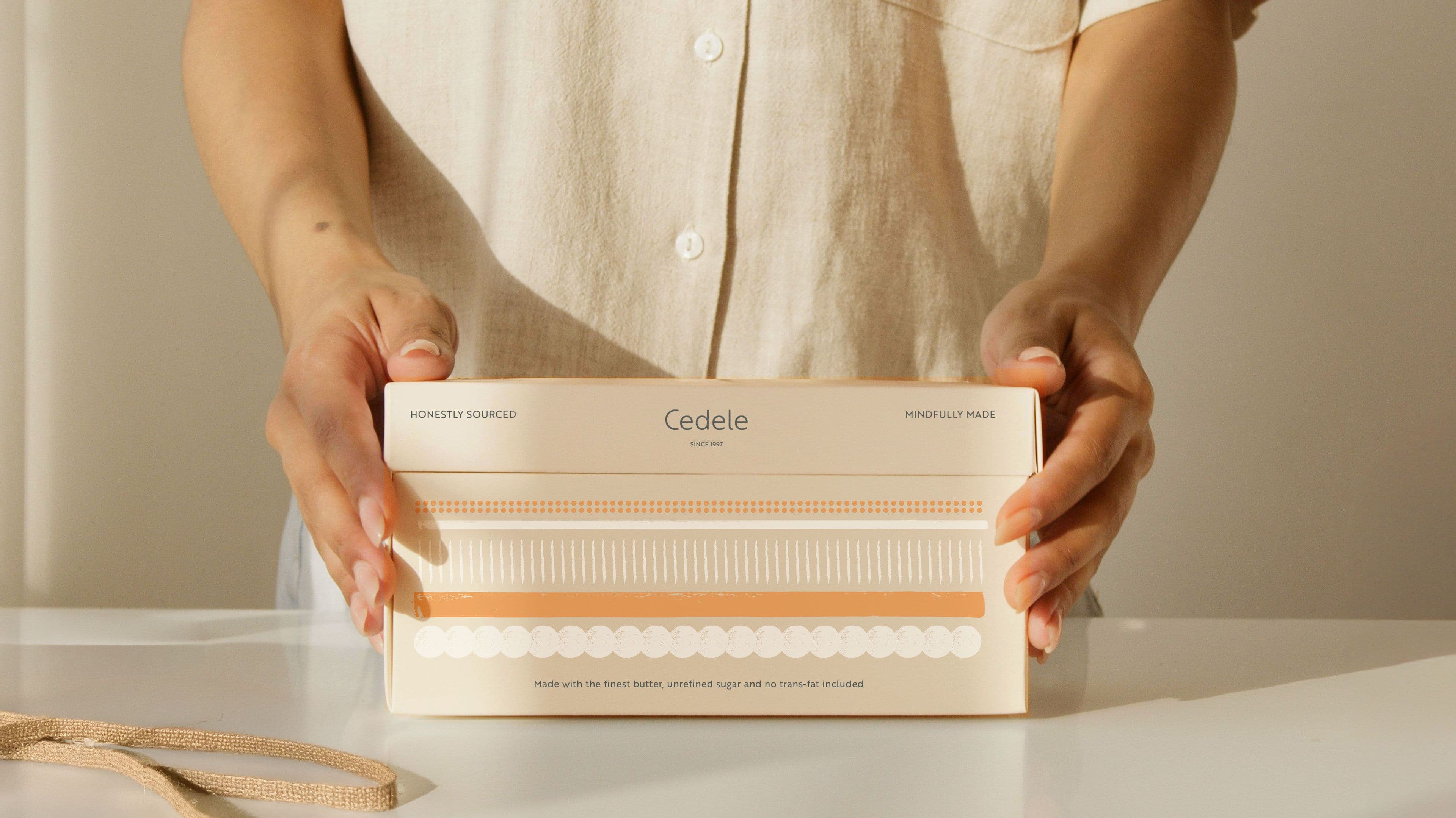 Cedele Singapore Rebranding Minimal Artisanal Cake Box Packaging