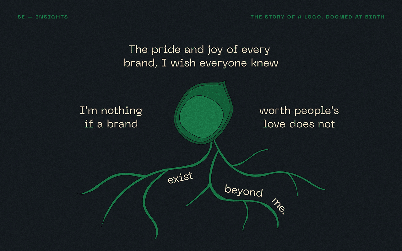 germination diagram describing the ego that make a logo