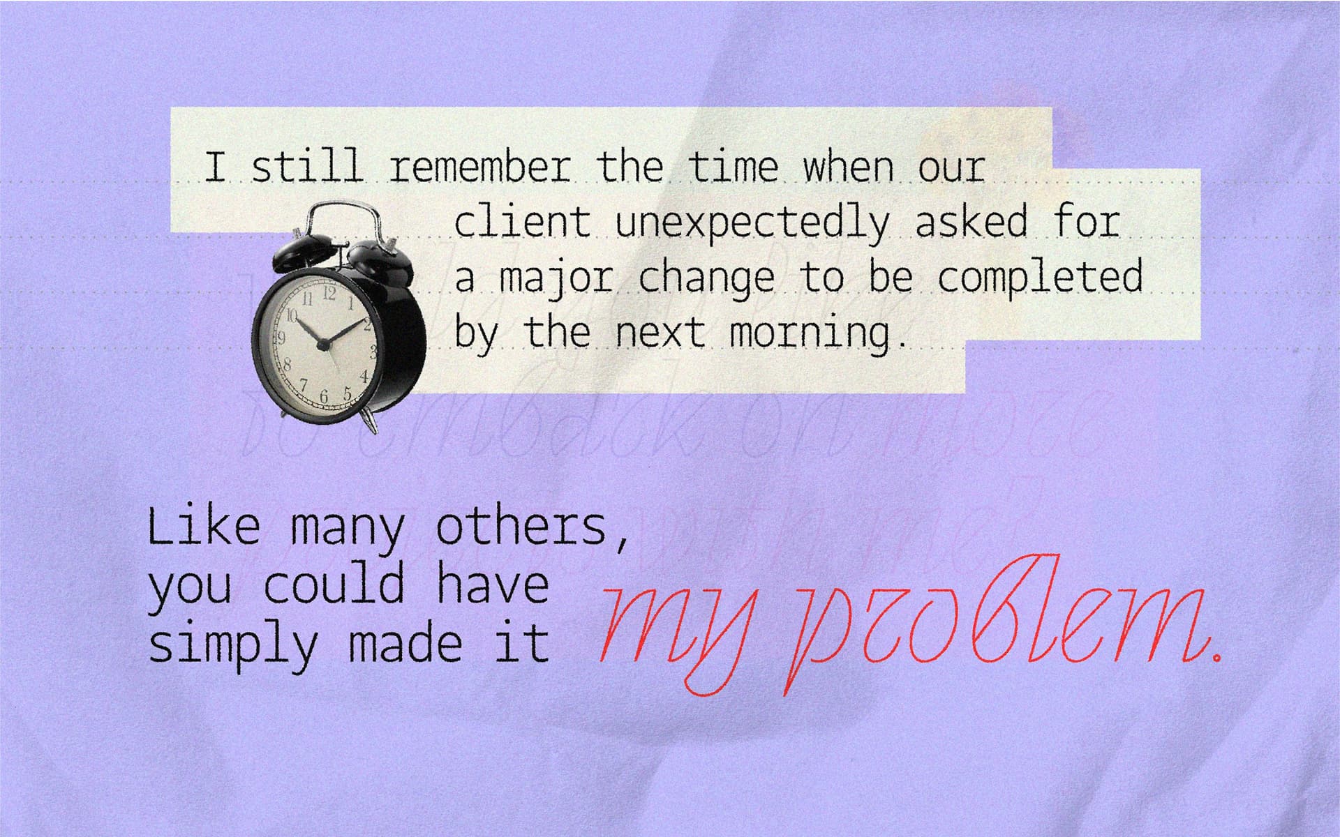 Supporting image expressing thanks for helpful project manager in times of crisis