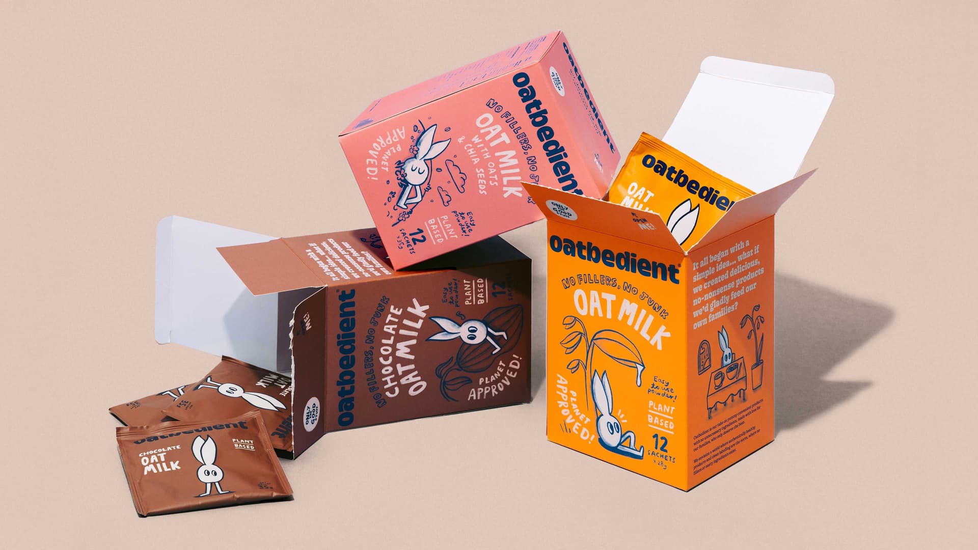 Oatbedient Singapore Oat Milk FMCG Packaging Product Design